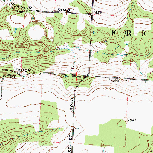 Topographic Map of Dutch Street School (historical), NY