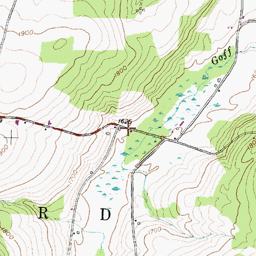 Topographic Map of Hamilton School (historical), NY