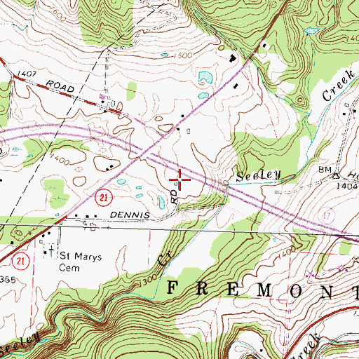 Topographic Map of Harding School (historical), NY