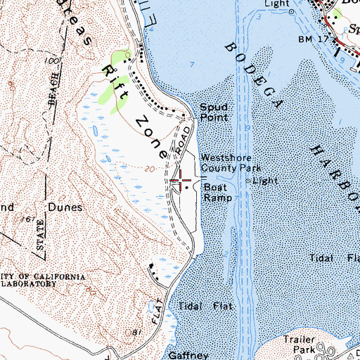 Topographic Map of Westside Regional Park, CA