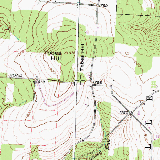 Topographic Map of Ridge School (historical), NY