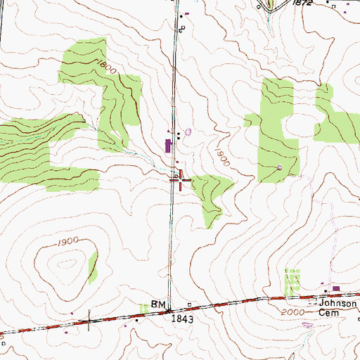 Topographic Map of Towle School (historical), NY