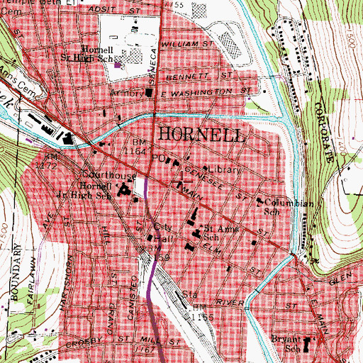 Topographic Map of United Presbyterian Church, NY