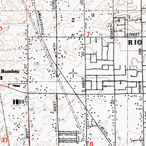 Topographic Map of Westside Preparatory Charter School, CA