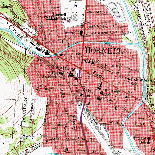 Topographic Map of Park Methodist Church, NY