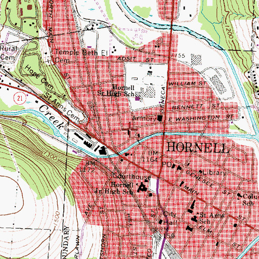 Topographic Map of Westminster Presbyterian Church, NY