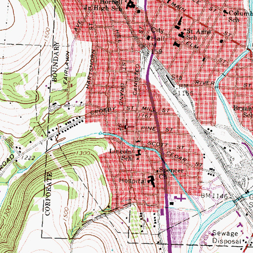 Topographic Map of Saint Ignatius Loyola Roman Catholic Church, NY