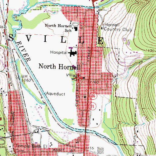 Topographic Map of Bethesda Hospital (historical), NY