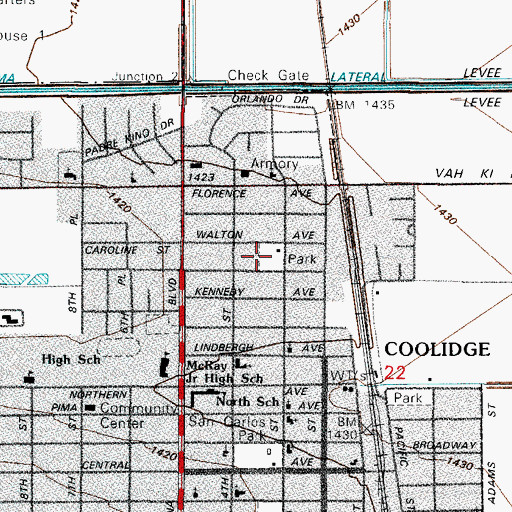 Topographic Map of North Park, AZ