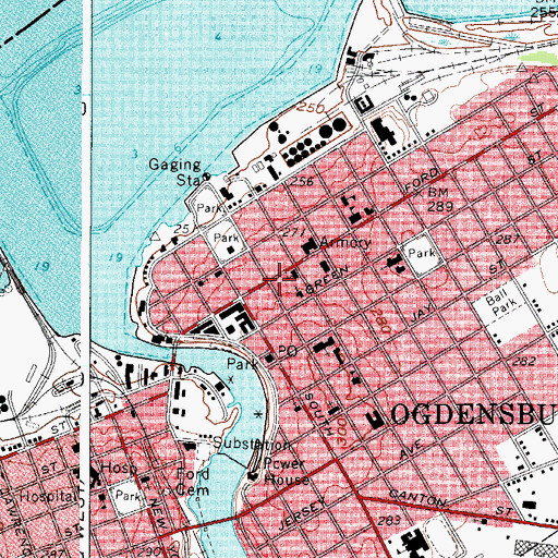 Topographic Map of Strand Theatre, NY