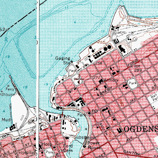 Topographic Map of Library Park, NY