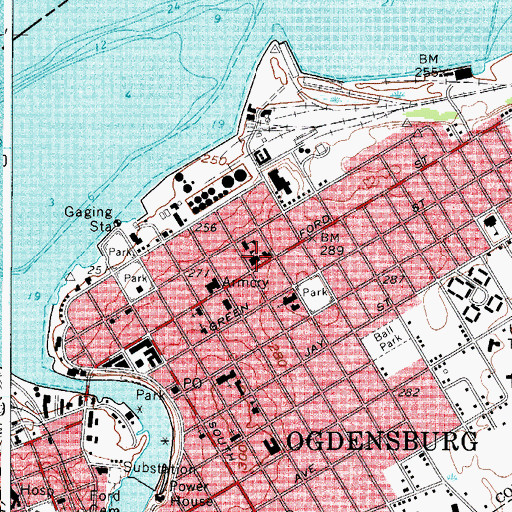 Topographic Map of Saint Mary's Academy, NY