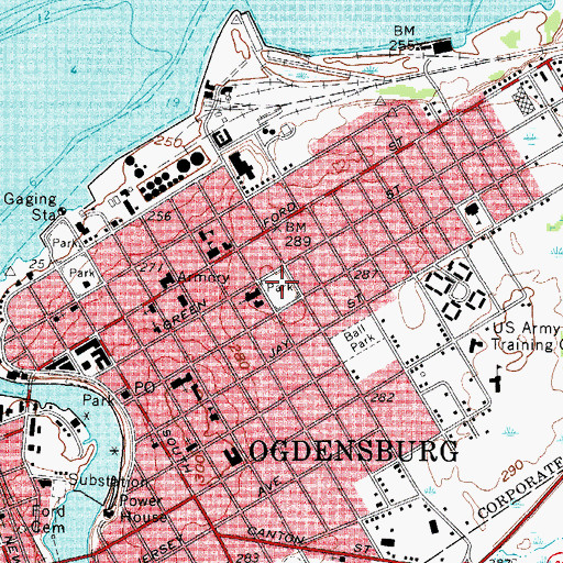 Topographic Map of Hamilton Park, NY