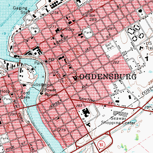Topographic Map of Saint Joseph's Home, NY