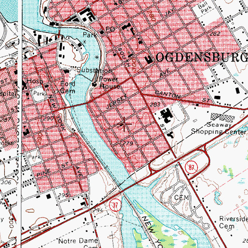 Topographic Map of Wesleyan Methodist Church, NY