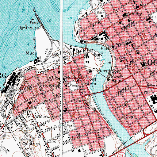 Topographic Map of First Congregational Church, NY
