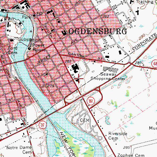 Topographic Map of United Helpers Orphan's Home, NY