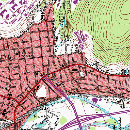 Topographic Map of First United Presbyterian Church, NY