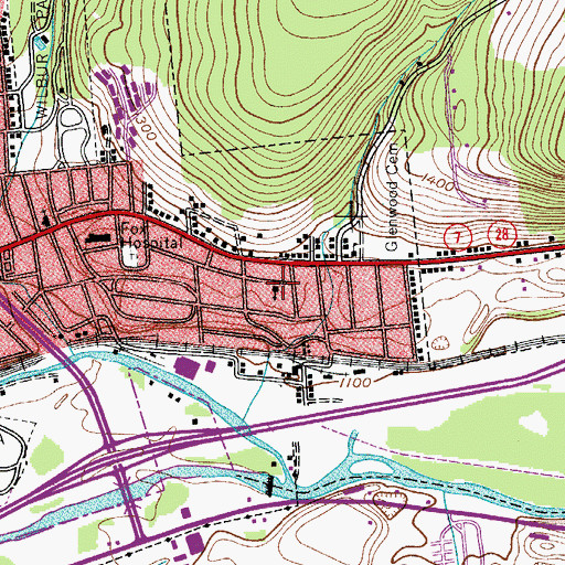Topographic Map of Pilgrim Holiness Church, NY