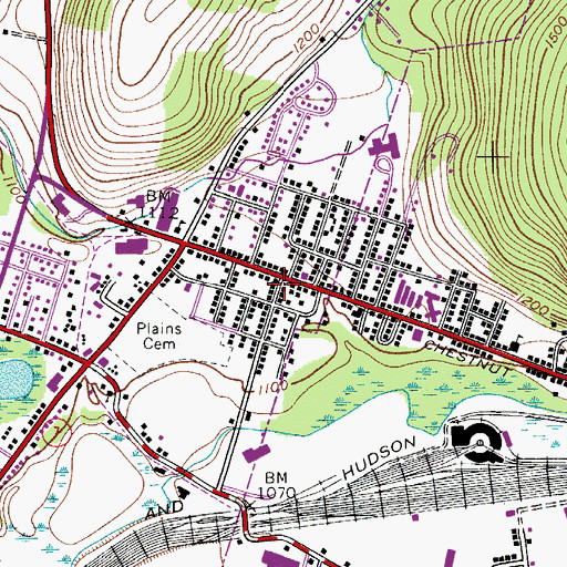 Topographic Map of Elm Park United Methodist Church, NY