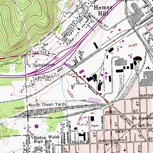 Topographic Map of Bethany Lutheran Church, NY