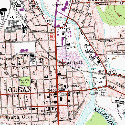 Topographic Map of Depot Square, NY
