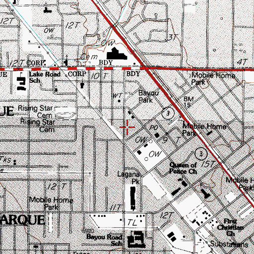 Topographic Map of La Marque Police Department, TX