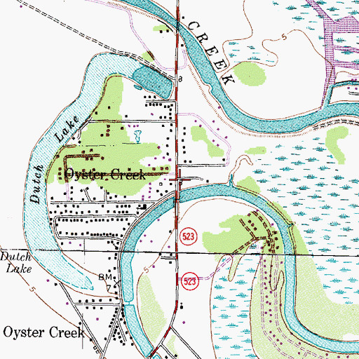 Topographic Map of Oyster Creek Police Department, TX