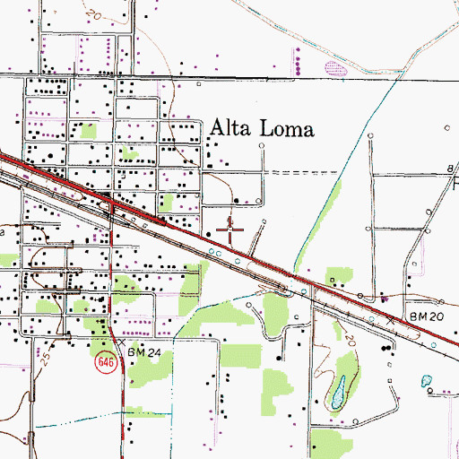 Topographic Map of Galveston County Sheriff's Office, TX