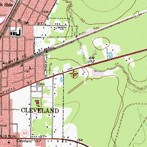 Topographic Map of Liberty County Constable's Office Precinct 6, TX