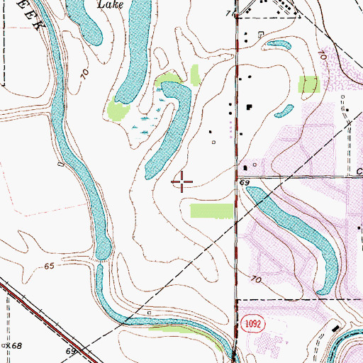 Topographic Map of Missouri City Police Department, TX