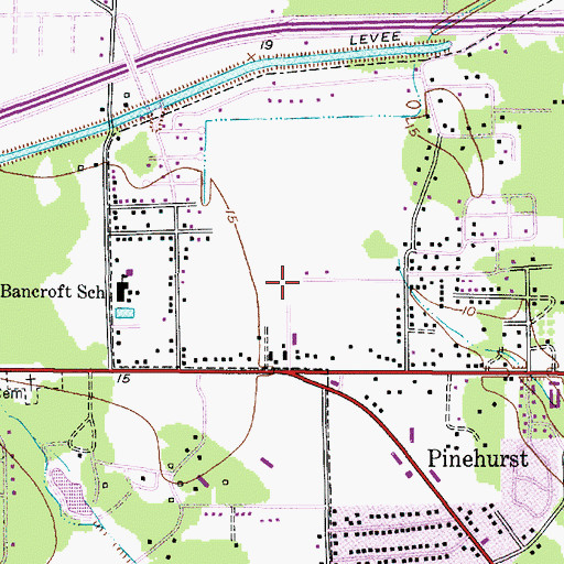 Topographic Map of Pinehurst Police Department, TX
