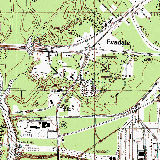 Topographic Map of Jasper County Sheriff's Office, TX