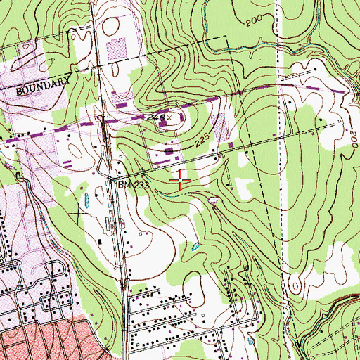 Topographic Map of Montgomery County Sheriff's Office, TX
