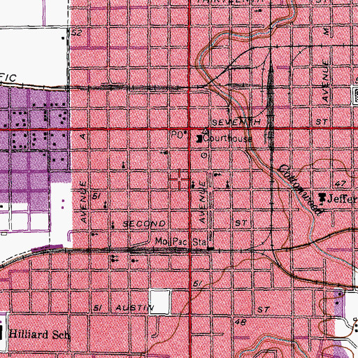 Topographic Map of Matagorda County Sheriff's Office, TX