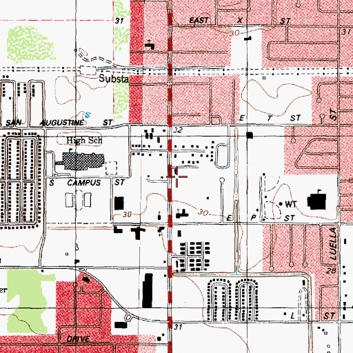 Topographic Map of Deer Park Police Department, TX