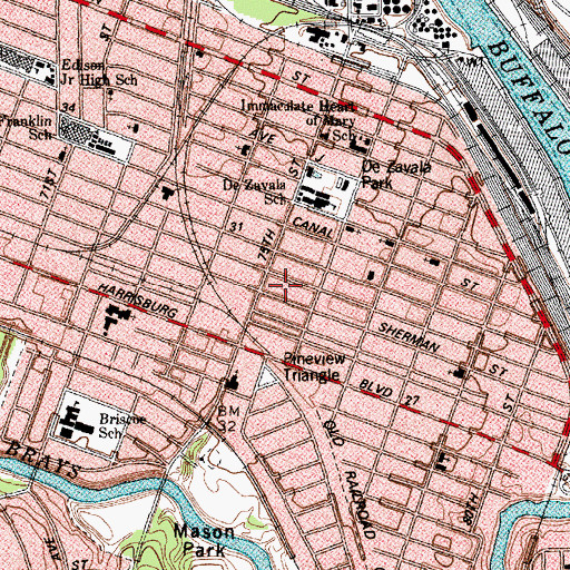Topographic Map of Houston Police Department - Eastside Division, TX