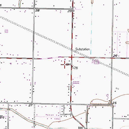 Topographic Map of Santa Fe Police Department, TX