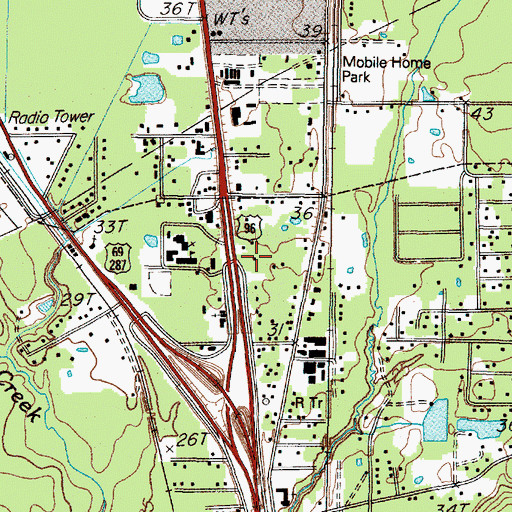 Topographic Map of Hardin County Justice of the Peace 5, TX