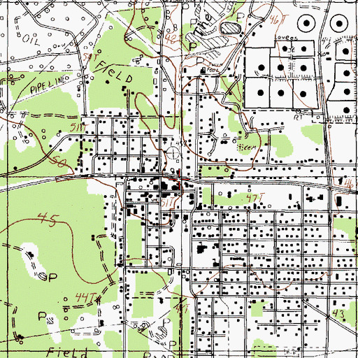 Topographic Map of Sour Lake Police Department, TX