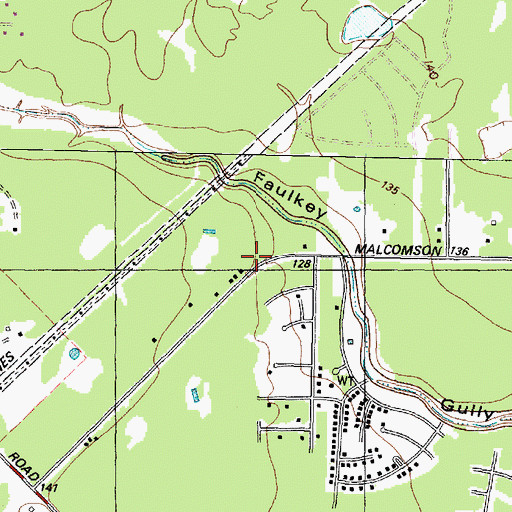 Topographic Map of Lakewood Forest Police Department, TX