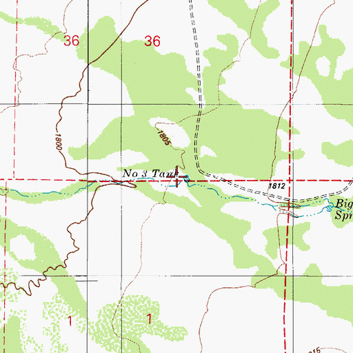 Topographic Map of Number Three Tank, AZ
