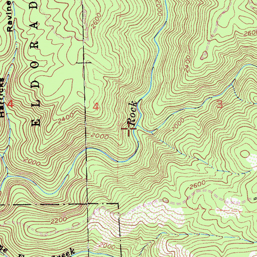 Topographic Map of Whaler Creek, CA