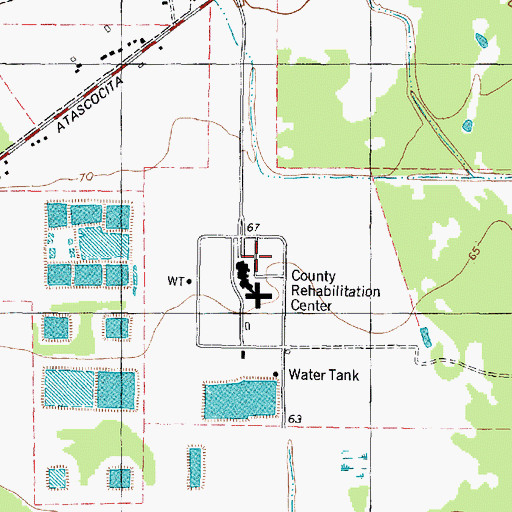 Topographic Map of Harris County Sheriff's Office - Training Academy, TX