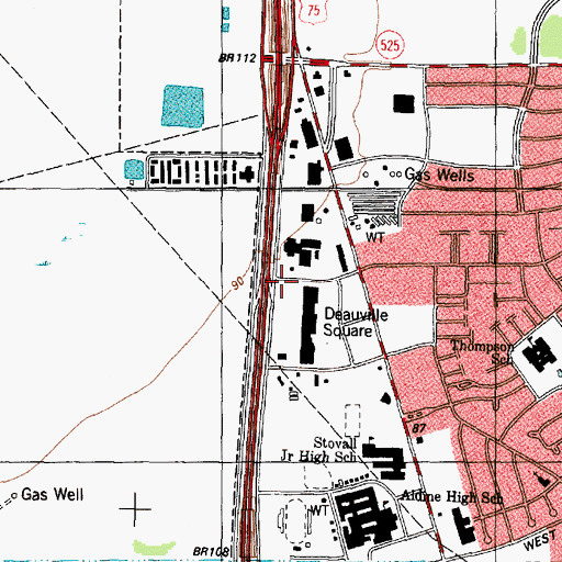 Topographic Map of Houston Police Department - Aldine, TX