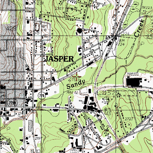 Topographic Map of Jasper County Sheriff's Office, TX