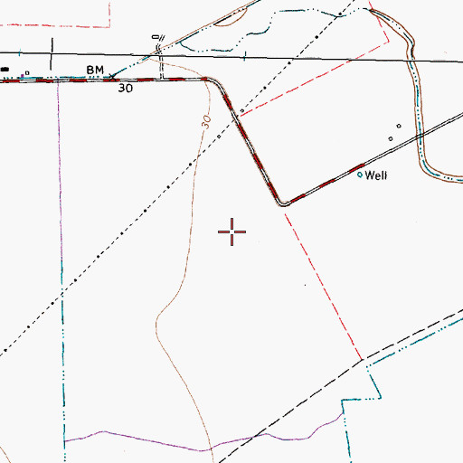 Topographic Map of Brazoria County Sheriff's Department, TX