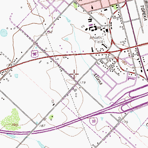 Topographic Map of Sealy Police Department, TX