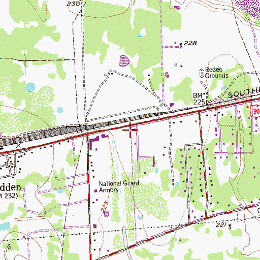 Topographic Map of Colorado County Justice of the Peace, TX