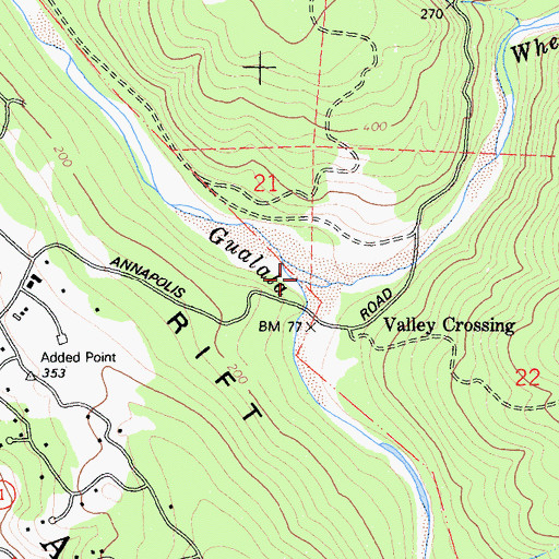 Topographic Map of Wheatfield Fork Gualala River, CA